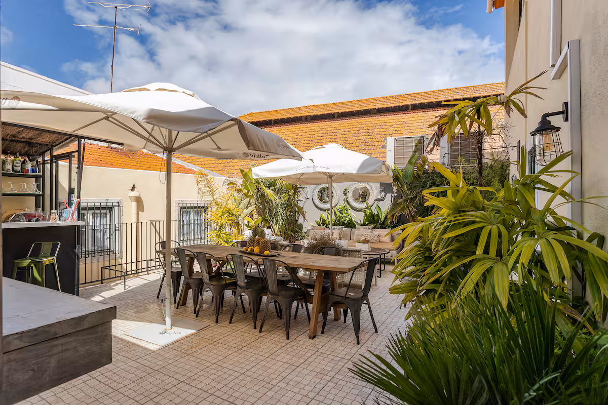 Lisbon Garden terrace with dining table
